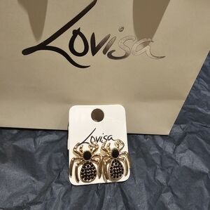 Lovisa earrings Sweet cool dark spider earrings  studs personality stereoscopic